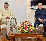 Andhra CM Chandrababu Naidu calls on Governor at Raj Bhavan in Vijayawada