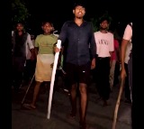 Villagers Chase Drones with Sticks in Uttar Pradesh India
