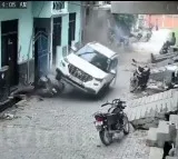 Viral Video Kids Driving Car Crash Bikes in Haryana