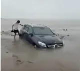 Mercedes Benz Car Stuck on Dumas Beach Gujarat