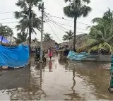 Sea Water Inundates Mayapatnam Village in Uppada Due to High Waves