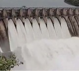Krishna River Flooding 3 Lakh Cusecs Released from Srisailam Project