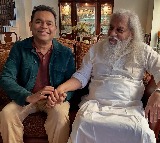 A R Rahman calls on K J Yesudas in Dallas; Says he is amazed by the singer's research work and love for Indian classical music