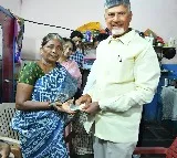 Chandrababu Naidu Personally Delivers Widow Pension to Woman