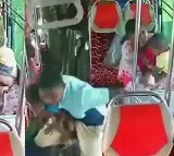 Caught on camera Infant falls from moving bus after driver applies sudden brake