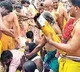 Arulmigu Srimahalakshmi Temple Strange Ritual Coconut Breaking on Head in TN