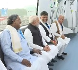 CM Siddaramaiah, Dy CM Shivakumar share pleasant moments with PM Modi during B'luru visit