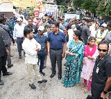 CM Revanth Reddy visits some flood-hit areas in Hyderabad