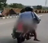 Man Ties Wifes Body To Bike After Speeding Truck Runs Her Over In Nagpur