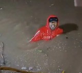 Food Delivery Boy Falls into Drainage in Hyderabad Floods