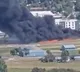 Small plane crashes into parked aircraft at Montana Airport, triggering massive fire