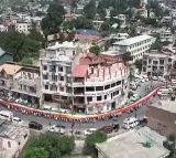 Doda district of Jammu Kashmir students rally with 1508 meter Indian flag