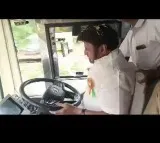Balakrishna drives RTC bus in Hindupur video