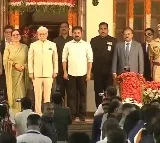 Revanth Reddy attends At Home at Raj Bhavan