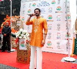 Vijay Deverakonda Celebrates Independence Day at Times Square