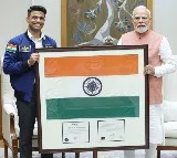 Shubhanshu Shukla Meets Narendra Modi Presents Space Souvenir