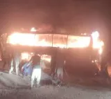 71 killed as bus carrying migrants crashes catches fire in Afghanistan