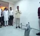 Chandrababu Naidu Greeted by Robot at Event