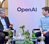 Union Minister Ashwini Vaishnaw and OpenAI CEO Sam Altman during a meeting