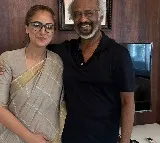 Simran calls on Superstar Rajinikanth; classifies meeting as "timeless"