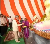 Chandrababu Naidu Visits Maha Shakti Ganapati in Vijayawada