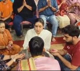 Sara Ali Khan performs Ganga Aarti at Varanasi's Dashashwamedh Ghat