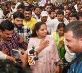 BRS MLC Kavitha Arrives in Hyderabad After America Tour