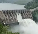 Srisailam Project 10 Gates Lifted Water Released