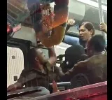 BMTC Bus Driver and Woman Passenger Fight in Bengaluru