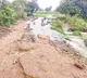 Road washed away due to heavy rains in Rajampet
