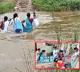 Parvathipuram ANM crosses flooded river for vaccination