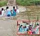 Parvathipuram ANM crosses flooded river for vaccination