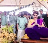 Priyanka Gandhi weighed with bananas in Wayanad