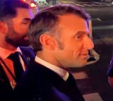Emmanuel Macron Stopped for Trump Convoy in New York