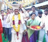 AP CM Chandrababu Offers Prayers at Kanaka Durga Temple