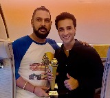 Abhishek Sharma shares flight celebration with mentor Yuvraj Singh after Asia Cup triumph
