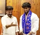 Tilak Varma meets CM Revanth Reddy presents cricket bat