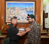 Army Chief Gen Dwivedi felicitates Lt Col (Honorary) Mohanlal
