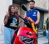 Rinku Singh gifts electric scooter to sister Neha Singh
