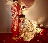 Rocky touches Hina Khan's feet on 1st Karwa Chauth: "She is Devi who graced my existence with her presence"