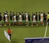 India Pakistan Hockey Players Shake Hands in Sultan of Johor Cup
