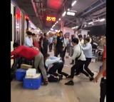 Vande Bharat Express Staff Fight on Platform Viral Video