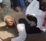 V Hanumantha Rao Falls at Amberpet Rally