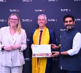 Nara Lokesh Meets Australian Minister Andrew Giles on Skill Development