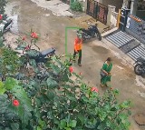 Hyderabad Uppal Chain Snatching Incident Caught on Camera