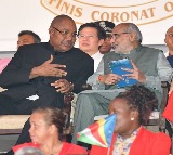 Vice Prez Radhakrishnan attends swearing-in of Seychelles President, conveys greetings from India