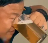 Viral Video Man Drinks Beer Through Nose Shocks Netizens