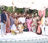 Atchannaidu blesses Rammohan Naidus son Shivan