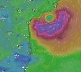 Cyclone Montha hits coast Andhra heavy rains