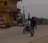 Madhya Pradesh Health Patient seen with IV drip in streets
